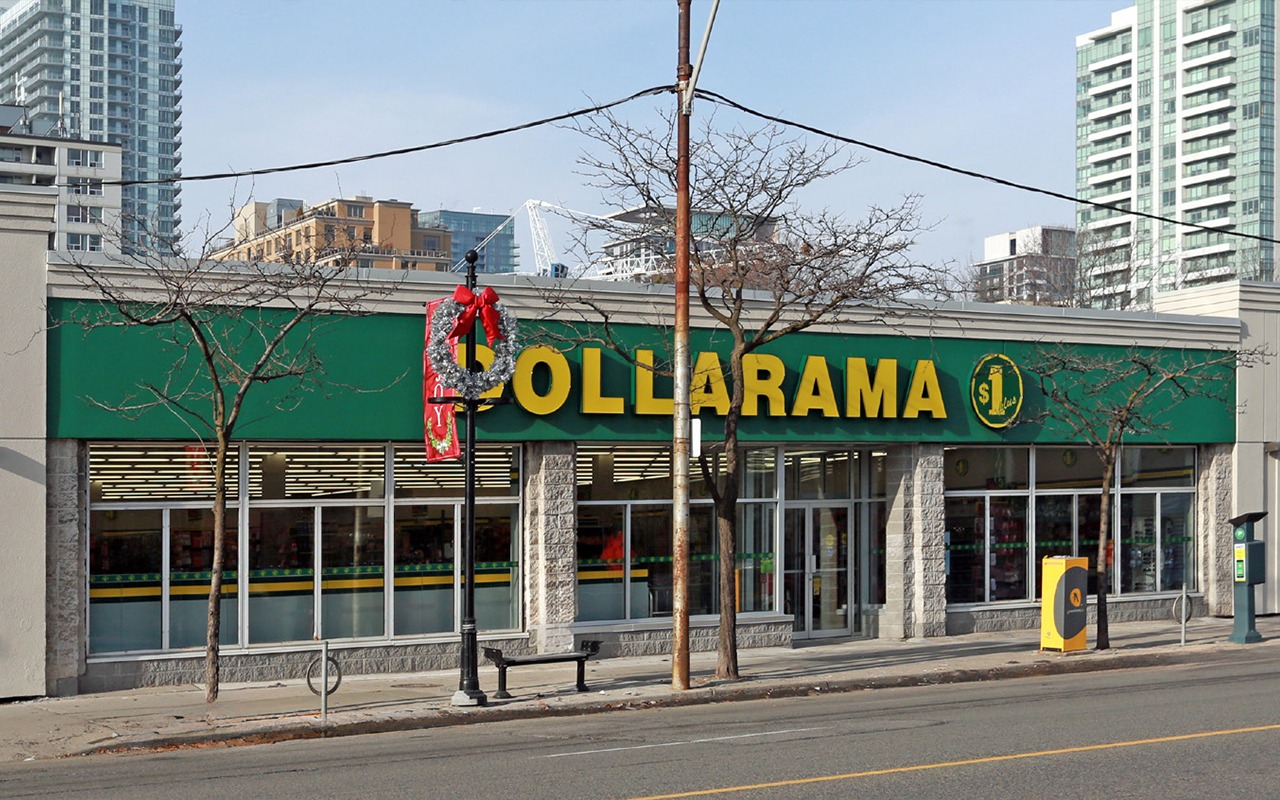 732 Mount Pleasant Road street view showing Dollarama