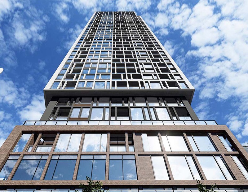 5051 Yonge Street Building Rendering View from Street Looking Up