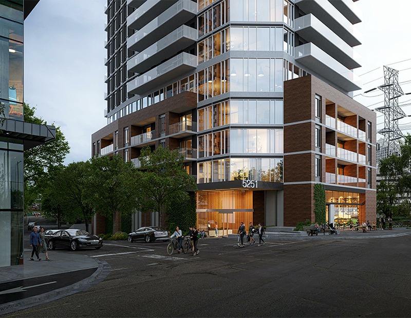 5251 Dundas Street W Building Rendering Main Entrance