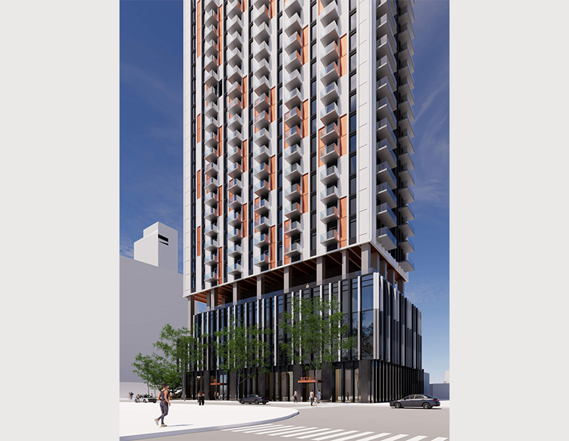 15-25 Poyntz Avenue Building Main Entrance and Street View Rendering