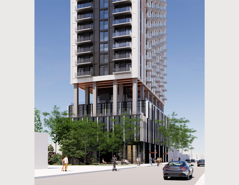 15-25 Poyntz Avenue Building Main Entrance and Street View Rendering